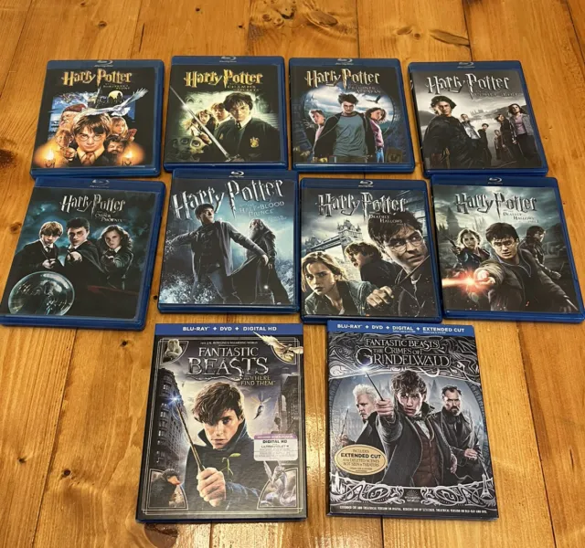 Harry Potter / Fantastic Beasts / Wizarding World Blu Ray, Lot Of 10, No Digital
