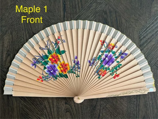 New Wood Spanish Flamenco Vintage Wooden Folding Hand Fan Both Side Painted