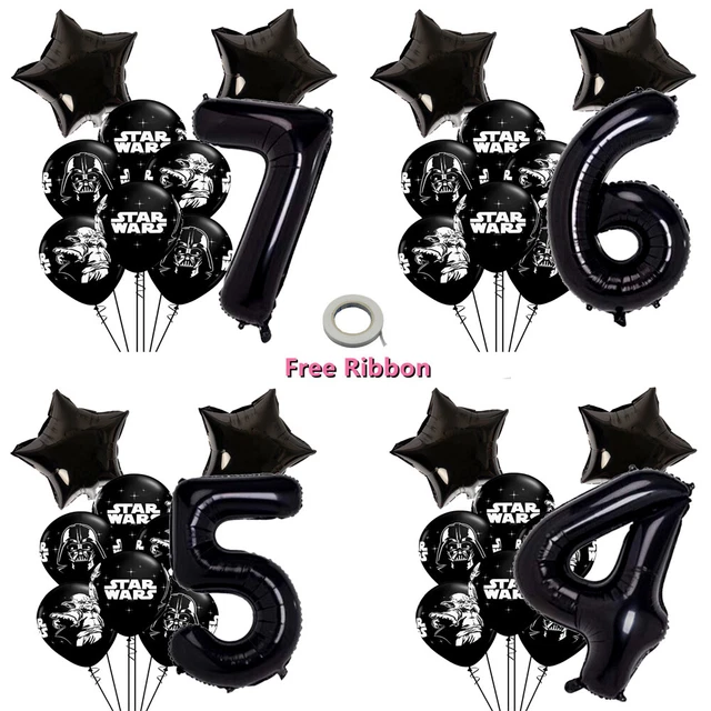 Set Di Stella Guerra Lamina Numero Palloncini Bambini Compleanno Party Lattice