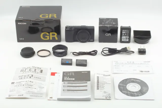 【N MINT w/ Box GH-3 Hood】 Ricoh GR II 16.2MP Compact Digital Camera from JAPAN