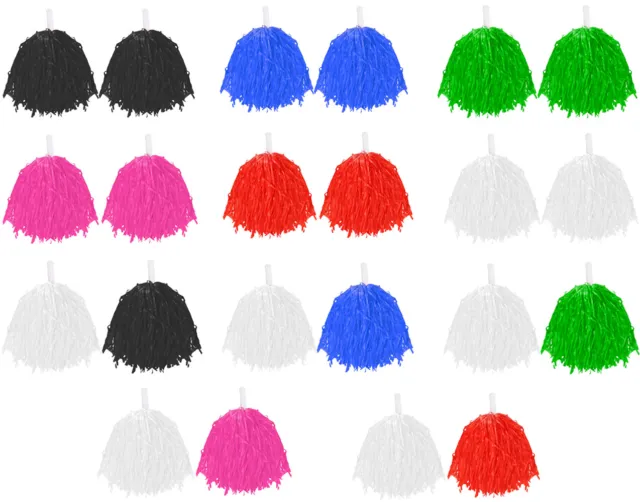 48 X Pairs Of Pom Poms Cheerleader Fancy Dress Accessory Dance Group Show