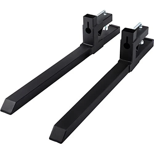 Pallet Forks, 1500 Lbs Clamp on Pallet Forks 43" Total Length, Tractor 1500LBS