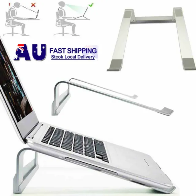 Portable Aluminium Laptop Stand Tray Holder Riser For Ipad MacBook Notebook AU