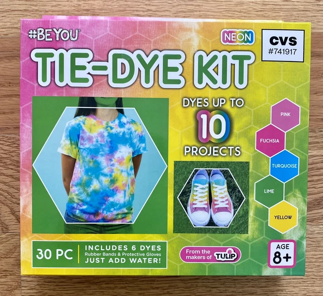 Kit de tie-dye de neón BE YOU 30 piezas - nuevo en caja