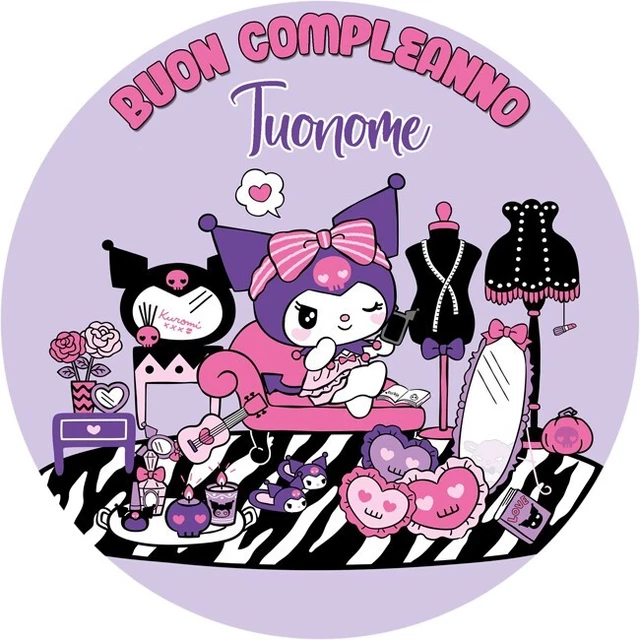 PARTYLANDIA, Cialda in Ostia per Decorazione Torte a Tema Hello Kitty, Cake Design, Commestibile, Senza Glutine