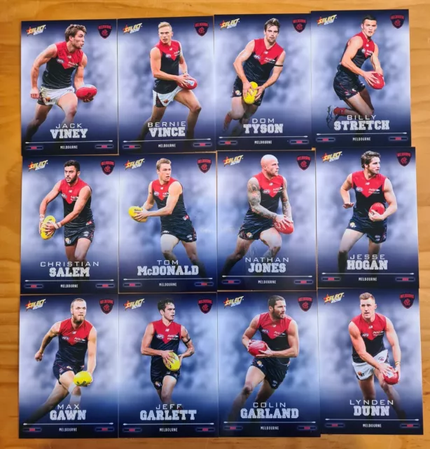 2016 Afl Select Footy Stars Common/Base Set Melbourne Team Set (12)Cards