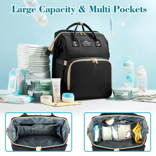 Multi-Function Waterproof 3 in 1 Baby Diaper Nappy Changing Backpack Bag Gifts