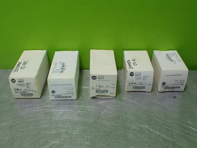 Euc-5Pcs Assorted Allen-Bradley Push Button/Switch Lot.