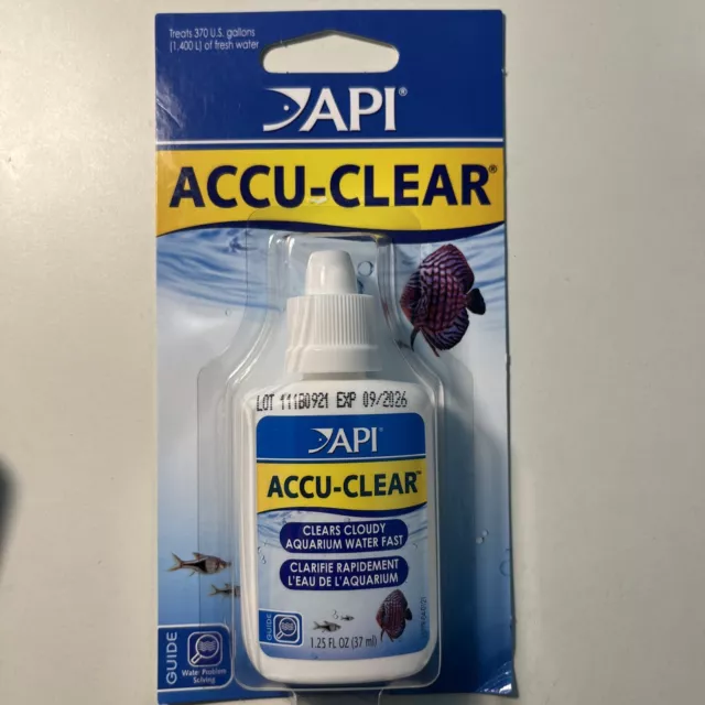 API Accu-Clear Carded Quickly Clears Cloudy Water for Aquarium 1.25 ounces