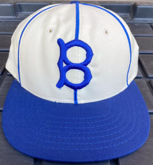 NWOT Vintage Brooklyn Dodgers Roman Pro Leather Sweatband Hat Cap MLB Size 7 3/8