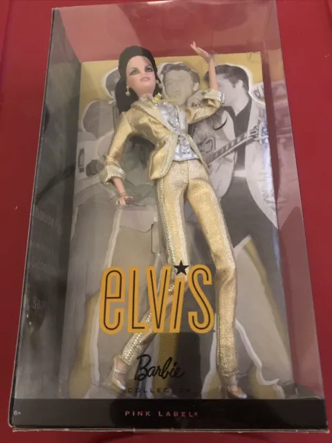 Barbie as Elvis Presley in Gold Suit Doll Pink Label 2010 New