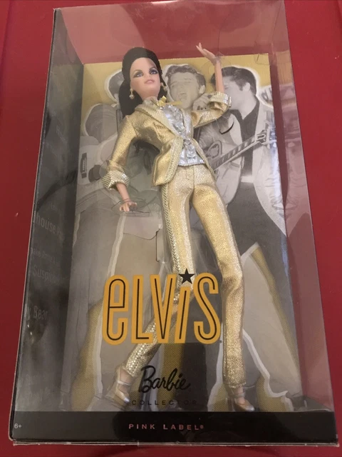 Barbie as Elvis Presley in Gold Suit Doll Pink Label 2010 New Barbie as Elvis Presley in Gold Suit Doll Pink Label 2010 New