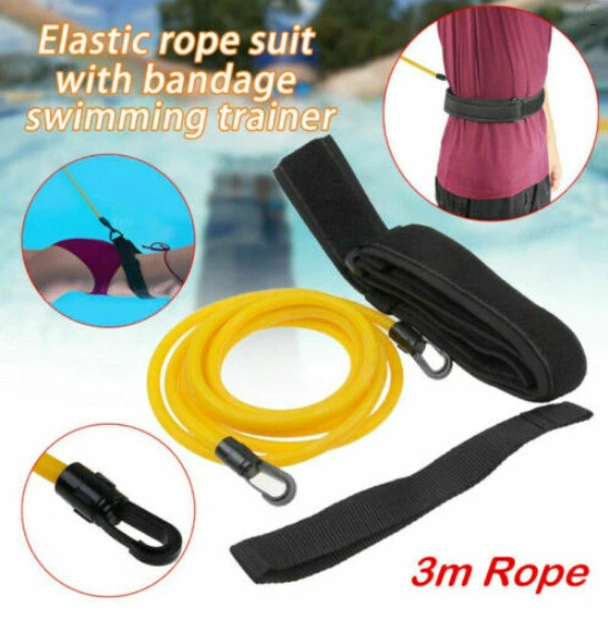 Corde élastique réglable de ceinture de résistance de natation Laisse sécurité!
