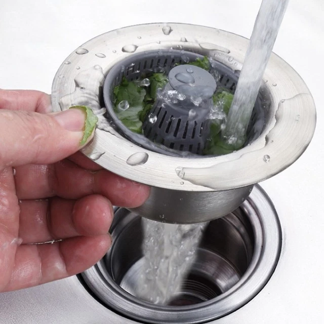 Ayuda de fregadero de acero inoxidable fácil de usar y fácil de limpiar con cesta extraíble