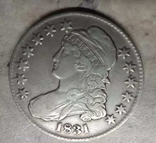 1831 Capped Bust Half Dollar 50C Ungraded 90% Silver US Coin Beautiful Condition