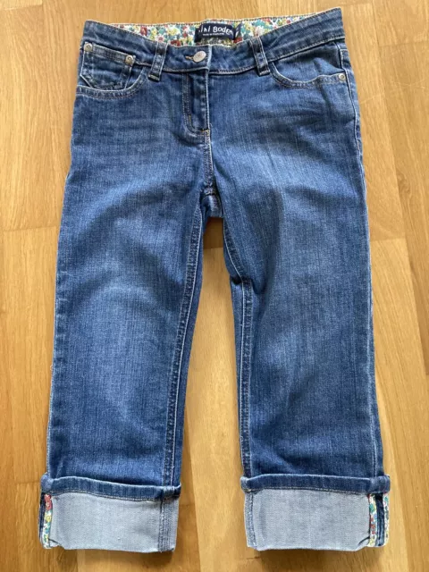 Girls Mini Boden Crop Jeans (10 Years)