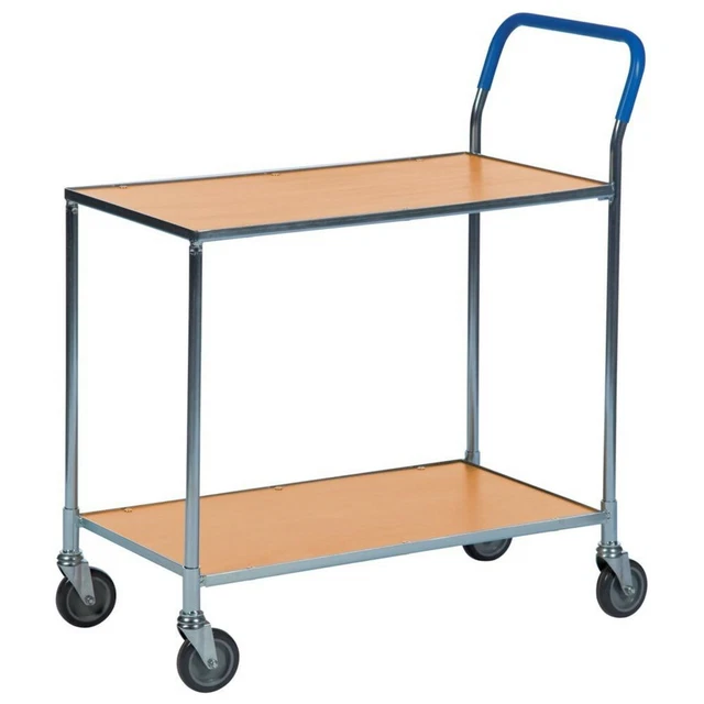 Carrello da tavolo EDE con 2 piani di carico decorazione faggio (carrello da trasporto mezzi di trasporto)