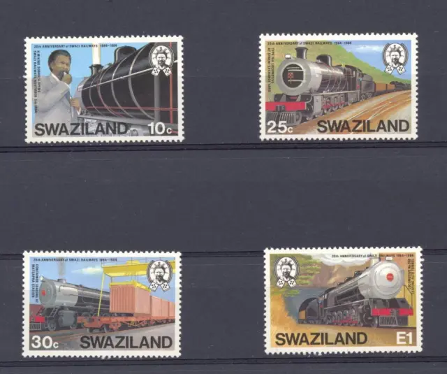 Swaziland 1984 SG 466-9 Railway Anniversary  MNH