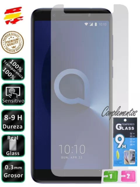 Set Protector de Pantalla Cristal Templado Vidrio 9H para Alcatel 3X 4G 5.7