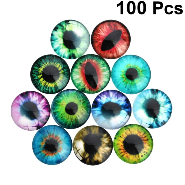 100 Pcs Photo Glass Cabochons DIY Crafts Eyeballs Diamond Dangle Earrings Baby 2