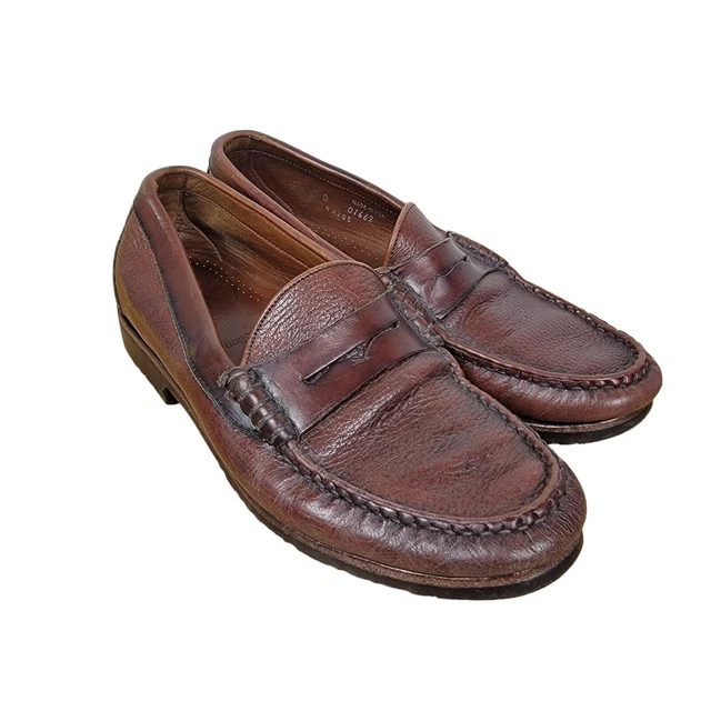 ALLEN EDMONDS HOLTON Penny Loafers Size 10 USA Made Leather  display picture 2
