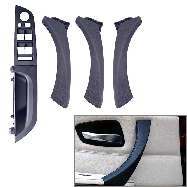 1 Set Inner Door Pull Handle Panel Trim Cover For BMW 3 E90 E91 E92 2005-2012