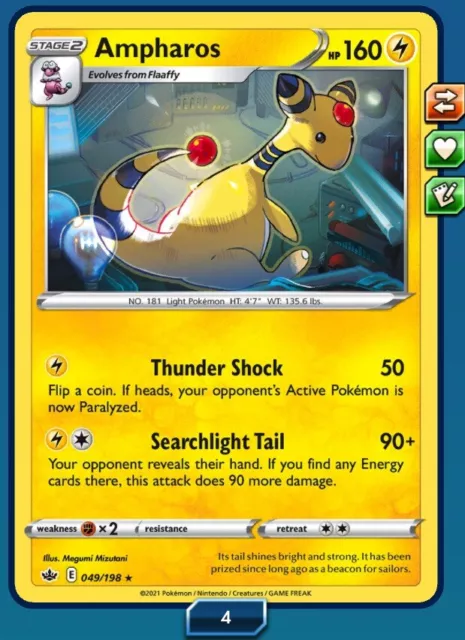 2x Ampharos 049/198 Pokemon TCG Online Digital Card SENT FAST - PTCGO