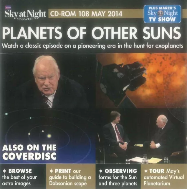 BBC Sky At Night Cd-Rom, Planètes De Autre Suns, #108 Peut 2014, Windows, Mac