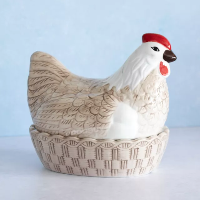 Mason Cash Brown Hen Egg Holder Kitchen Storage Nest Basket Cockerel Chicken