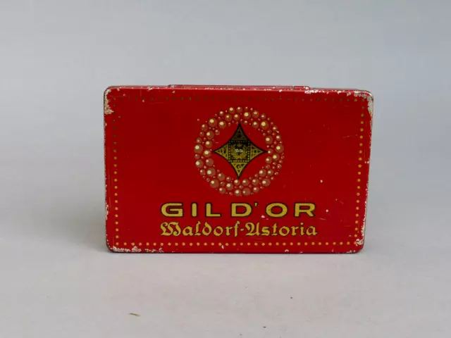 alte Blechdose 25 Cigaretten GIL D`OR Waldorf Astoria