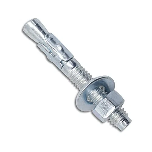 3/8" x 2-3/4" - 20 Pieces Wedge Anchor Zinc Plated Heavy Duty Fastener for Co...