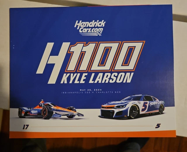 KYLE LARSON HENDRICK McLaren 2024 Indy 500/Coke 600 Hero Card! Double