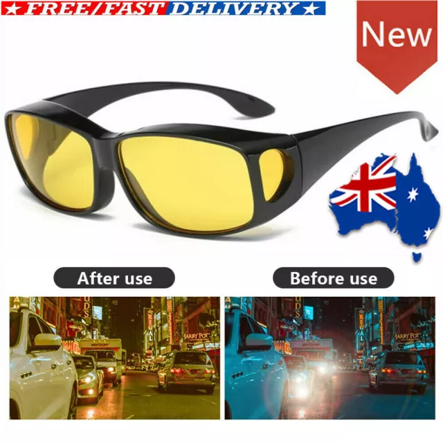 for AU Ford Night Vision Driving Glasses Anti Headlight High beam glare Sunglass