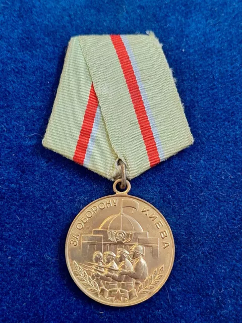 Ww2 Russian Medal For The Defence Of Kiev Original