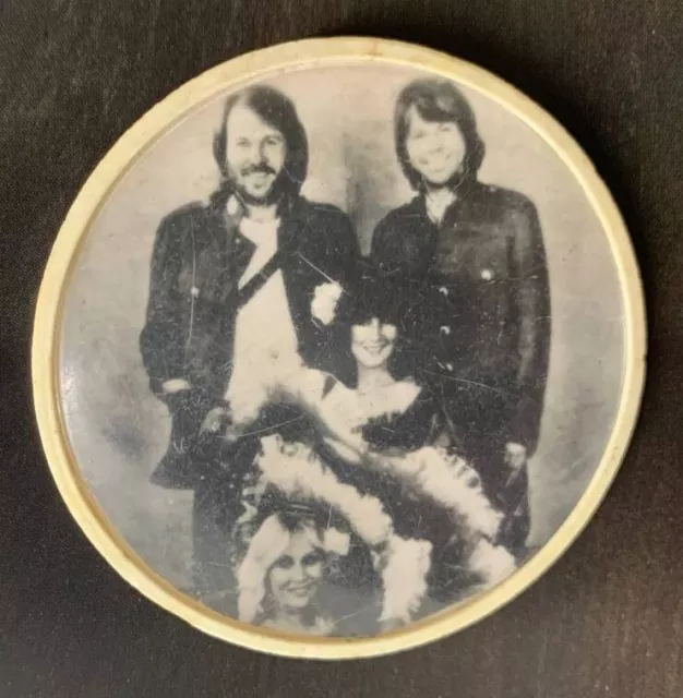 1970s ABBA Very rare vintage pin-back button badge pin Made in the USSR D 5cm