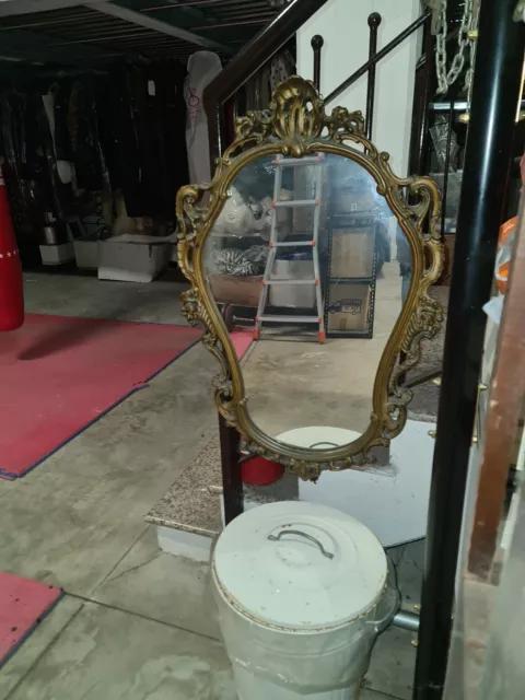 Specchio antico stile Luigi XV -  Cornice in legno oro XX secolo  cm 60x90 Circa
