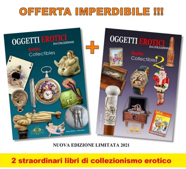 2 RARI LIBRI OGGETTI EROTICI COLLEZIONE VOL 1-2 Antichi Orologi Giocattoli Ceram