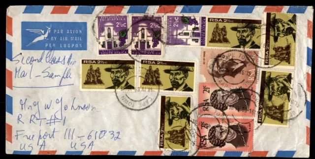 Mayfairstamps South Africa 1969 Cape Town to Freeport IL Cover aaj_62325