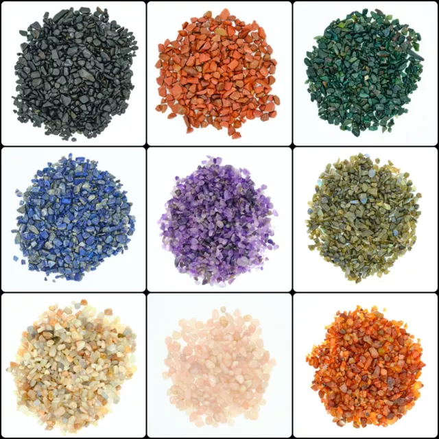 Small Crystal Chips Assorted Tiny Natural Gemstone Gravel Crafts 2-10mm 100g
