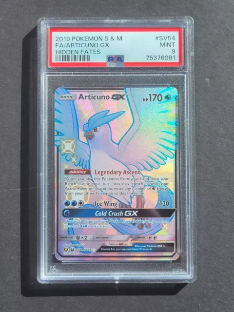 Shiny Articuno GX 2019 Pokemon Sun & Moon Hidden Fates SV54/SV94 PSA 10