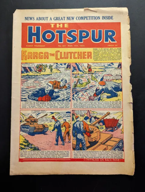 Hotspur Comic No 801, March 15th 1952, D.C. Thomson, FREE UK POSTAGE