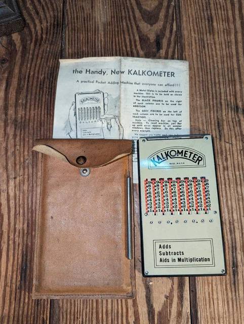 Vintage Kalkometer  Adds Subtracts Aids In Multiplication