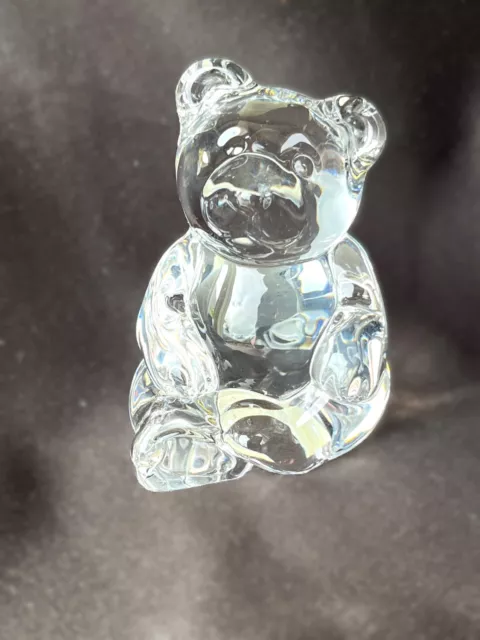 Princess House BEAR Lead Crystal Clear Glass Heavy Figurine Germany