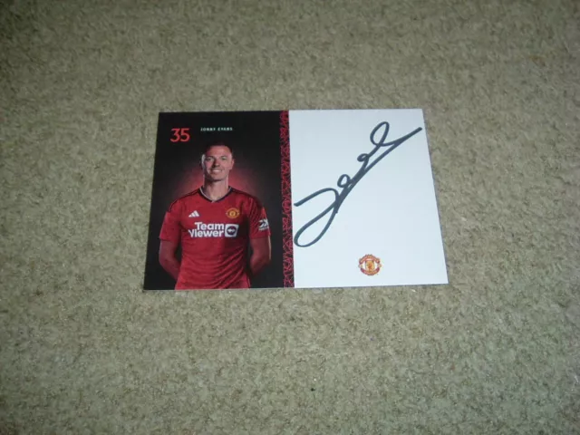 Jonny Evans - Manchester United - Hand Signed 6 X 4 Official 23/24 Club Card