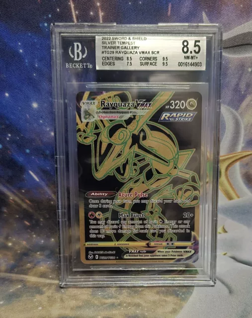 NM Pokemon Silver Tempest Rayquaza VMAX Secret Trainer Gallery