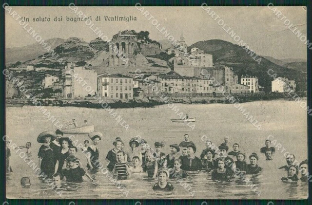 Imperia Ventimiglia Bagnanti cartolina KV5654