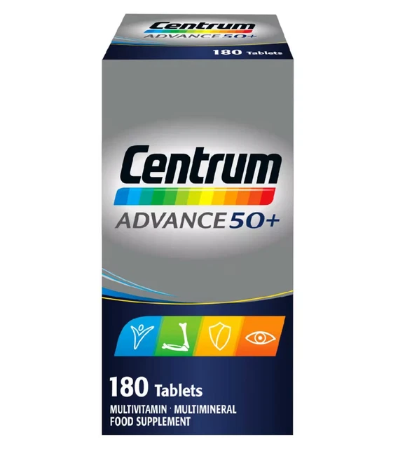 CENTRUM ADVANCE 50+ Multivitamin - Multimineral Food Supplement 180 ...