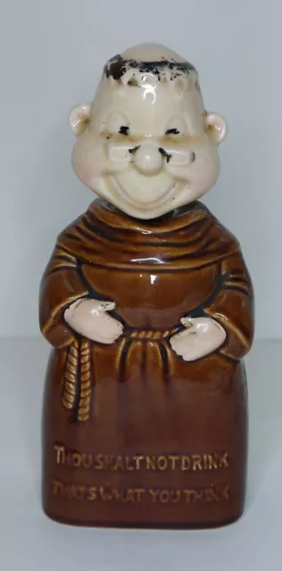 Vintage Friar Tuck Monk Drinks Decanter.