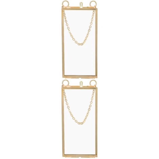 2x Artwork Display Frame Clear Picture Frame Clear Frame Glass Frame