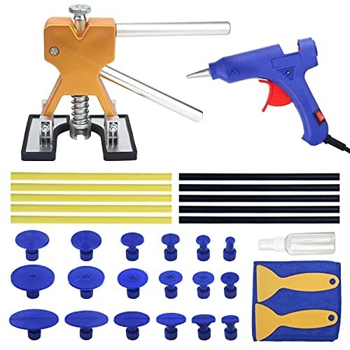 Tosucs Outil Débosselage sans Peinture Kit Débosselage Carrosserie 34 PCS ave...
